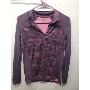 Champion Heathered Purple Athletic Full Zip Long Sleeve Jacket, Size S